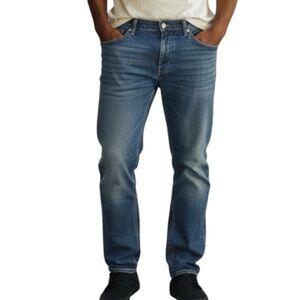 Levi's Loose Straight 569 Dark Blue Slightly Dustressed Denim Jeans